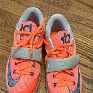 Nike Kids' Bright Orange Sneakers with Gray Accents